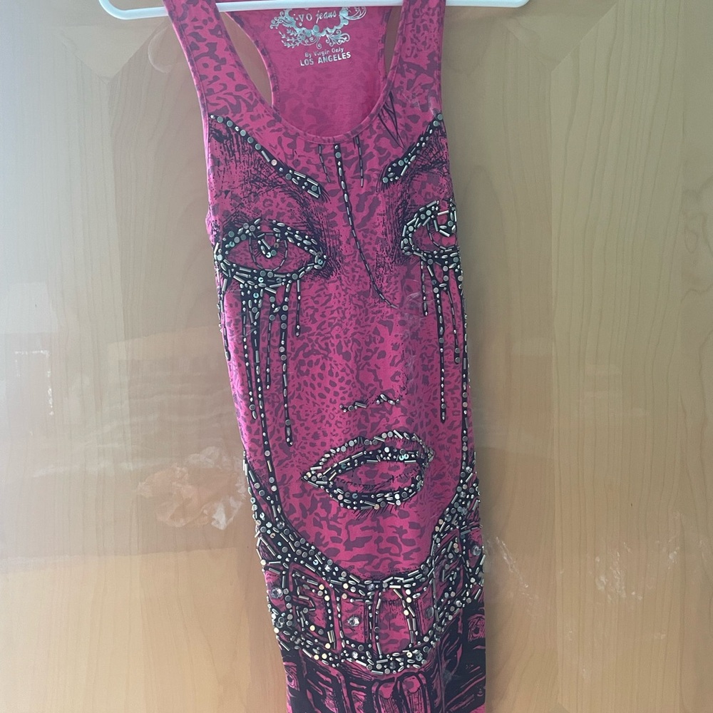VO jeans Pink Graphic Mini Dress